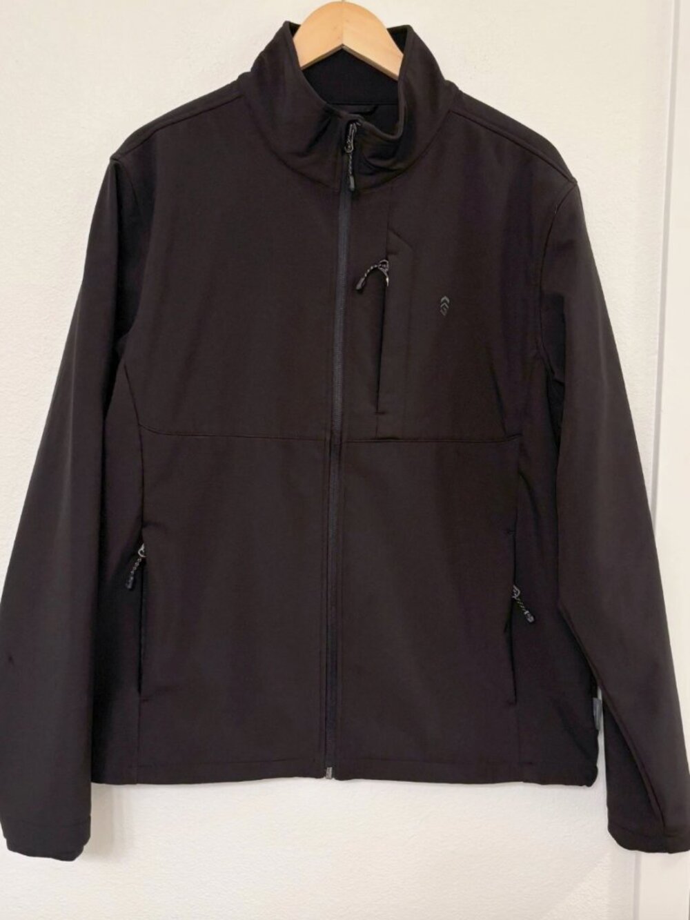 Free Country Men's Super Softshell 3-Layer Jacket Jet Black Size Large